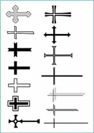 Zabawki kreatywne - Tatuaże tymczasowe zmywalne krzyż 08, arkusz A4 - miniaturka - grafika 1