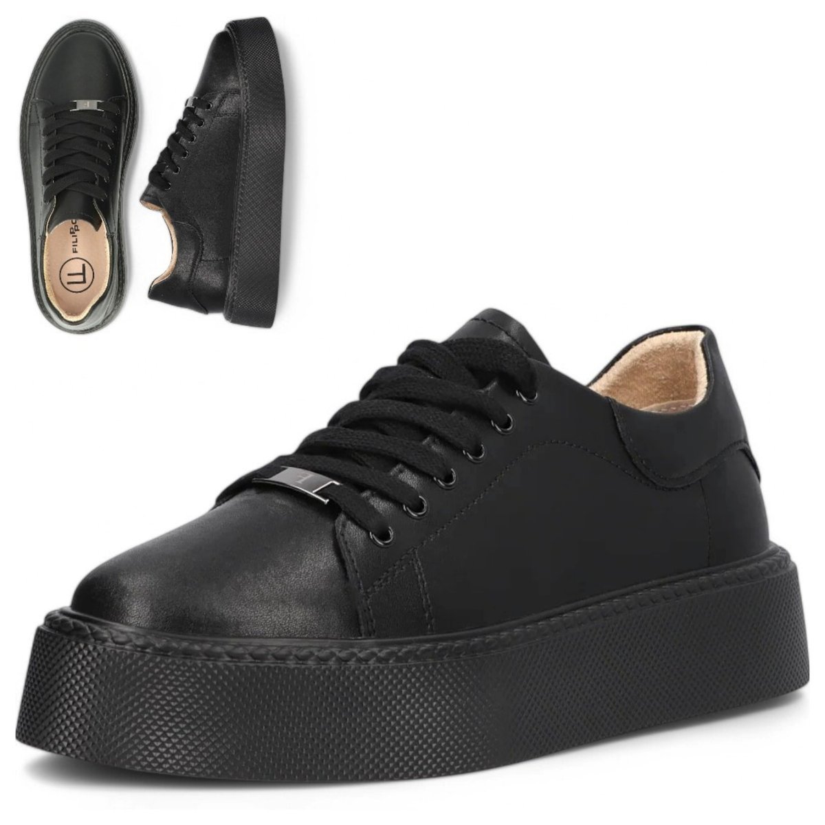 Sneakersy damskie 39 skórzane półbuty FILIPPO na platformie wygodne modne