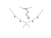 Naszyjniki - NASZYJNIK CHOKER - KSIĘŻYC I KULKI - LUNULA - DŁUGOŚCI - miniaturka - grafika 1