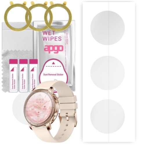 3x folia ochronna hydrożelowa do Colmi V65 - apgo Smartwatch Hydrogel Protection Ochrona na ekran smartwatcha