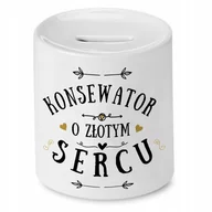 Skarbonki - Dla Konserwatora Skarbonka na Urodziny Prezent z Nadrukiem ze Zdjęciem + Opakowanie na prezent (wzór 01) - miniaturka - grafika 1