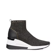Botki damskie - Michael Kors Skyler Bootie, Botki damskie, Czarny/Brązowy, 43.5 EU, Czarny brąz, 43.5 EU - miniaturka - grafika 1