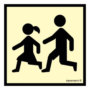 SA013 UWAGA! DZIECI, PN - PŁYTA PCV 1MM; (600X600MM) - Systemy ekspozycyjne i znaki informacyjne - miniaturka - grafika 1