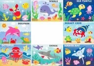 Zabawki kreatywne - Mozaika piankowa morska 8szt - zabawka - miniaturka - grafika 1