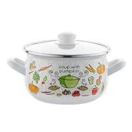 Garnki - Garnek emaliowany Pyza Lumino z pokrywką 22 cm 5,3 l - miniaturka - grafika 1