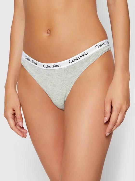 Calvin Klein Underwear Stringi 0000D1617E Szary