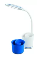 Lampy stojące - Nilsen Inny Lampka biurkowa LED ELSA z przybornikiem biało niebieska PX036 PX036 - miniaturka - grafika 1