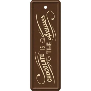 Zakładka Metalowa Chocolate Is The Answer - Zakładki do książek - miniaturka - grafika 1