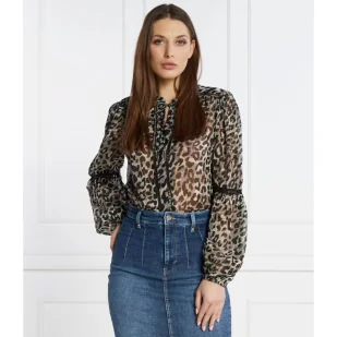 GUESS Bluzka | Regular Fit - Bluzki damskie - miniaturka - grafika 1