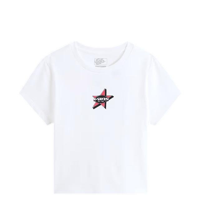 T-shirt Damski VANS Starmarked SS Baby Tee White VN000SWBWHT1 S