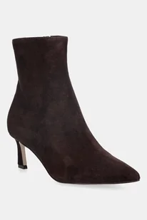Steve Madden botki zamszowe Lulah damskie kolor brązowy na szpilce 11003282 - Botki damskie - miniaturka - grafika 1