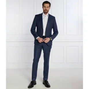 BOSS Wełniany garnitur H-Huge-2Pcs-224 | Slim Fit - Garnitury - miniaturka - grafika 1