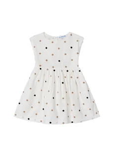 Mayoral Sukienka codzienna 3921 Écru Regular Fit - Sukienki i spódniczki dla dziewczynek - miniaturka - grafika 1