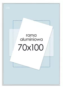 Srebrna rama aluminiowa 70x100 cm - Ramki na zdjęcia - miniaturka - grafika 1