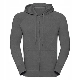 Bluza męska rozpinana z kapturem Zipped gładkiej bawełny Szary r. S - Bluzy męskie - miniaturka - grafika 1