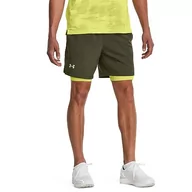 Spodenki damskie - Under Armour Szorty męskie, Marine Od Zielony/Limonkowożółty/Odblaskowy, M-L - miniaturka - grafika 1