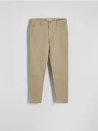 Spodnie męskie - Reserved - Spodnie chino regular fit - beżowy - miniaturka - grafika 1