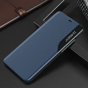 Eco Leather View Case elegancki futerał etui z klapką i funkcją podstawki iPhone 13 Pro Max niebieski - Etui i futerały do telefonów - miniaturka - grafika 11