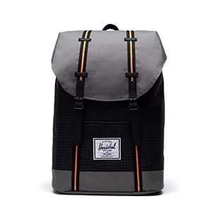 HERSCHEL 10066-05722 Retreat Backpack Unisex Black Grid/Gargoyle/Sun Orange, Black Grid/Gargoyle/Sun Orange, Einheitsgröße, Plecak - Plecaki - miniaturka - grafika 1