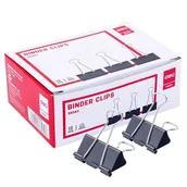 Spinacze i klipsy do papieru - Klipsy do akt Deli 41mm czarne opakowanie 12 sztuk - miniaturka - grafika 1