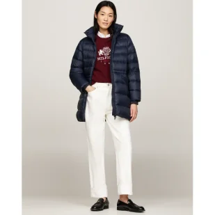 Tommy Hilfiger Puchowa kurtka FUNNEL Loose fit - Kurtki damskie - miniaturka - grafika 1