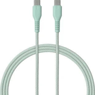 Kabel USB-C - USB-C QUALO QKN-CC-21 1.5 m Miętowy - Kable USB - miniaturka - grafika 1