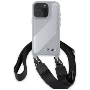 BMW BMHCP16L23PSCCG iPhone 16 Pro 6.3"    szary/grey hardcase M Edition Carbon Stripe & Strap - Etui i futerały do telefonów - miniaturka - grafika 1