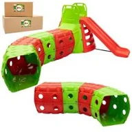 Place zabaw - Zjeżdżalnia z tunelem 130cm Doloni - miniaturka - grafika 1