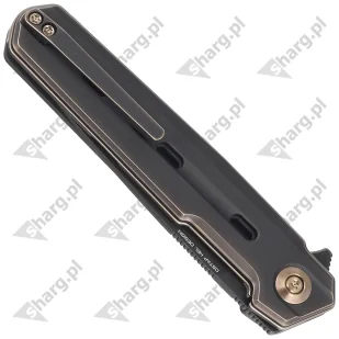 Nóż składany WE Knife Navo Bronze / Black Titanium, Black Stonewashed CPM 20CV by Ostap Hel (WE22026-3) - Noże - miniaturka - grafika 7