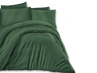 Pościel - Pościel satyna bawełniana CIZGILI DARK GREEN/180x200 EXCLUSIVE POSAT/180X200/CIZDAGR - miniaturka - grafika 1