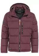 Bluzy męskie - camel active Męska bluza z kapturem z podszewką, Merlot, 98 - miniaturka - grafika 1