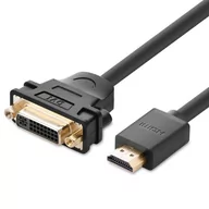 Adaptery i przejściówki - Ugreen Ugreen kabel przewód adapter przejściówka DVI 24+5 pin (żeński) - HDMI (męski) 22 cm czarny (20136) 20136 - miniaturka - grafika 1