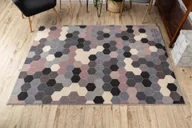 Dywany - Dywan HEOS 78537 szary / różowy / krem SZEŚCIOKĄT beżowy 190x270 cm - miniaturka - grafika 1