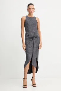 Patrizia Pepe sukienka kolor srebrny midi prosta 2A2990 J340 - Sukienki - miniaturka - grafika 1