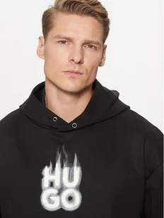 HUGO Bluza Defnio 50530428 Czarny Relaxed Fit - Bluzy męskie - miniaturka - grafika 1