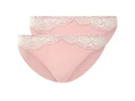 Majtki damskie - esmara® Figi damskie z koronką, 2 pary (Różowy, XS (32/34)) - miniaturka - grafika 1