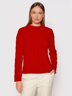Swetry damskie - Benetton United Colors Of Sweter 1335D2467 Czerwony Regular Fit - grafika 1