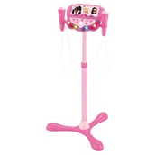 Instrumenty muzyczne dla dzieci - Lexibook Statyw z głośnikiem i 2 mikrofonami Barbie - miniaturka - grafika 1