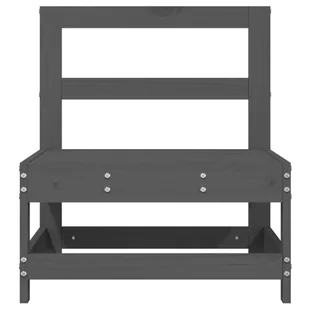 Ogrodowe siedziska środkowe, szare, 2 szt., lita sosna Lumarko! - Sofy ogrodowe - miniaturka - grafika 5