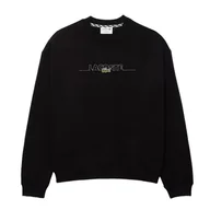 Bluzy męskie - felpe senza cappuccio uomo lacoste - sweatshirt - nero - miniaturka - grafika 1