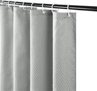 Zasłony prysznicowe - Zasłona prysznicowa waflowa, tkanina wodoodporna, odpowiednia do wanny lub łazienki, 150 x 180 cm (jasnoszara) - miniaturka - grafika 1