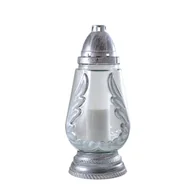 Lampiony i znicze - Znicz P 88 28 cm srebrny - miniaturka - grafika 1