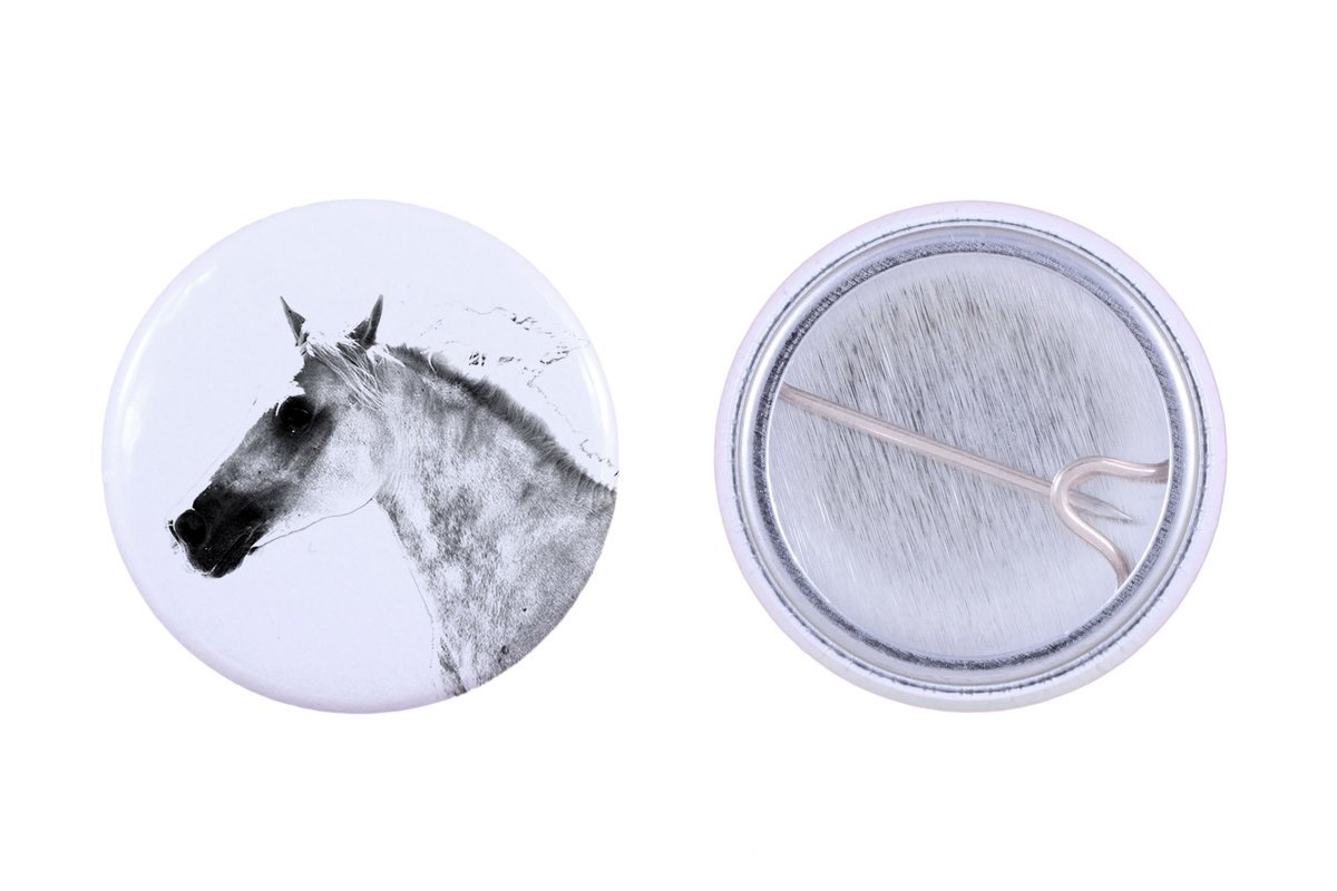 Koń Barb - ozdoba koszuli, przypinka do torby, idealny prezent z możliwościa dodanie swojej grafiki marki Art-Dog