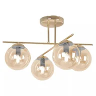 Lampy sufitowe - Grand lampa sufitowa 4xE14 złota/bursztynowa K-5413 - miniaturka - grafika 1