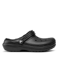 Buty dla chłopców - Klapki Crocs Classic Lined Clog K 207010 Czarny - miniaturka - grafika 1