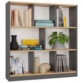 Regały - Regał Fiesta 8P ANTRACYT DĄB ARTISAN - miniaturka - grafika 1