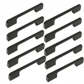 Meble modułowe i akcesoria - 10 x Uchwyt meblowy czarny 96 mm uchwyty do szafek szuflad do mebli - miniaturka - grafika 1
