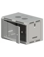 Pozostałe akcesoria sieciowe - Szafa wisząca 19&quot; 9U 600x500, niedzielona, drzwi szklane jednoskrzydłowe, tył osłona pełna, osłony boczne ruchome perforowane, k - miniaturka - grafika 1