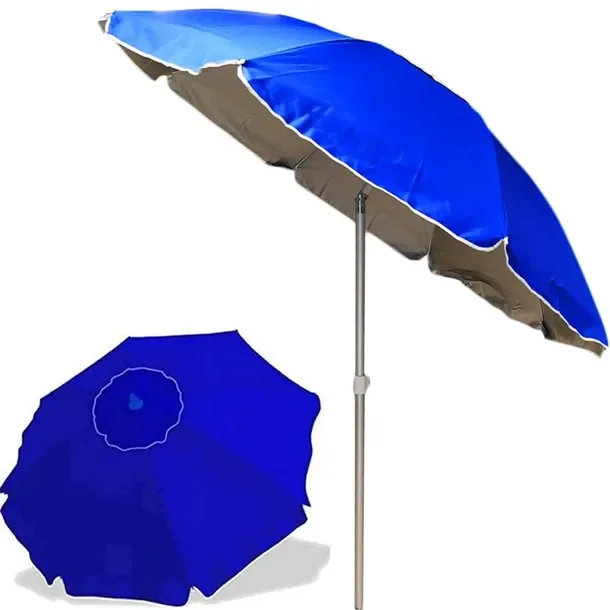 Parasol niebieski 200 cm średnicy wiatroszczelny z torbą BAKAI