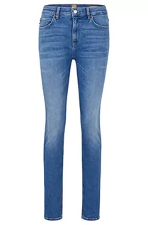 Spodnie damskie - BOSS Damskie spodnie jeansowe Jackie Slim Mr Bc, Średni niebieski 422, 54 - grafika 1